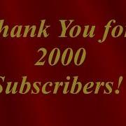 Thanks For 2000 Subs For 104 The Creator