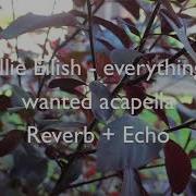 Billie Eilish Everything I Wanted Acapella Reverb Echo