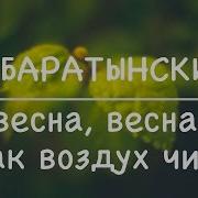 Весна Весна Как Воздух Чист