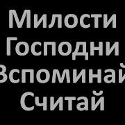 Милости Господни Вспоминай Считай Минус