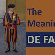 De Facto