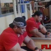 Roelly Winklaar Trains Back And Biceps