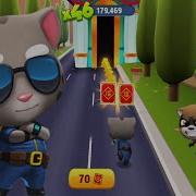 Talking Tom Gold Run Officer Tom In Water Park Shorts