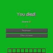 Minecraft You Died Green Screen