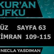 109 Kur An Sayfasi Kelime Meali I Râbı Kısa Tefsiri Âl I I Mran 1 9 Necla Yasdıman