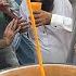 Hardworking Old Man Making Mango Juice Roadside Drink Ice Mango Milkshake Karachi Street Food