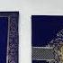 Royal Blue Shading With Designer Theme Padding Wedding Invitation Card KMM31380