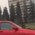После столкновения машина оказалась в яме