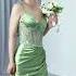 RATALA Obsessed With This Emerald Green Satin Dress