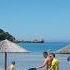 Beach Ammoudia Near Parga Greece It S A Place Where Acheron River Flows Into The Ionian Sea Full HD