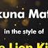 The Lion King Hakuna Matata Karaoke Version From Zoom Karaoke