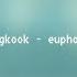 Jungkook Euphoria Slowed Down