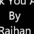 Thank You Allah Raihan Lyrics