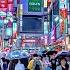 3 Hours Of Rainy Night Walk In Tokyo Japan 4K HDR