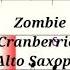 Zombie Eb Alto Saxophone Play Along Sheet Music Backing Track