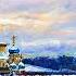 Зимние храмы церкви и соборы на картинах художника Эдуарда Панова