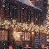 Warm Christmas Night With Relaxing Jazz Instrumental Music Snowy In Winter Street For Relax