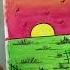 Nature Sunset Drawing Easy Drawing Oilpastel