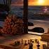 Cozy Beach House Relaxing Fireplace Sound Of Ocean Waves For Deep Sleep Sunset Ambience