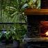 Cozy Porch In The Rainforest Soothing Sound Of Rain Waterfall And Crackling Fire 8 Hours 4K