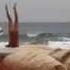 A Bewildered Nudist Not Quiet Feeling At Home On The Beach At Maspalomas