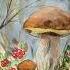 Рисуем грибы в осеннем лесу Watercolorbotanicals Watercolor Painting Tutorial Autumn