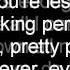 P NK Fuckin Perfect Lyrics On Screen
