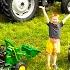 Farm Compilation With Kids Ride On Tractor Trucks Real Tractors Animals Educational Kid Crew