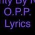 Naughty By Nature O P P Lyrics