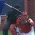Ian Happ S Back Swing INADVERTENTLY HITS The Catcher S Head Shorts
