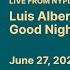 Luis Alberto Urrea Good Night Irene LIVE From NYPL