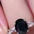 Oval Black Onyx Braided Engagement Ring With Diamond