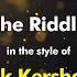 Nik Kershaw The Riddle Karaoke Version From Zoom Karaoke