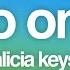 Alicia Keys No One Lyrics