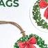 Day 1 Watercolor Christmas Tags Try This Easy Wreath And Bow