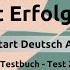 Mit Erfolg Zu Start Deutsch A1 Testbuch Hören Test 2 Mit Lösungen