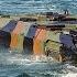 US Marine Towing Broken Armored ACV In Middle Of The Ocean