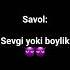 Sevgi Yoki Boylik