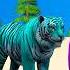 Paint Animals Cow Gorilla Elephant Lion Tiger Dinosaur Fountain Crossing Transformation Cartoon