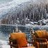 Cozy Winter Porch Ambience Warm Piano Jazz Music And Crackling Fireplace On A Snowy Day For Relax