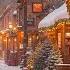 Christmas Coffee Shop With Smooth Jazz Vibes Snow Falling Cozy Atmosphere Holiday Jazz Music