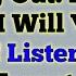 God Says Your Time Is Running Out It Will Be Tonight I Will Visit Your House Listen To Me Now