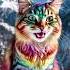 Rainbow Cat In Mountains Cat Viral Catlover Cats