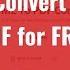 How To Convert HTML To PDF For FREE