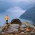 Solo Hiking Wild Camping At Preikestolen Pulpit Rock In Norway