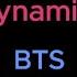 BTS Dynamite Karaoke Version