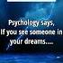 If You See Someone In Your Dreams Psychology Facts Shorts Psychologyfacts Subscribe