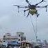 Distribution Of Food By Helicopter And Drones In Flooded Areas Vijayawadafloods Tdp2024