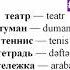 93 Азербайджанский язык Новые слова Teatr Duman Tenis Dəftər Araba Boşqab Televizor
