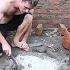 Primitive Technology Wood Ash Cement Fired Brick Hut